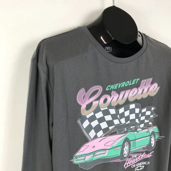 Art Class GM Chevrolet Corvette Graphic T-Shirt Girls' 2X Oversized Long Sleeve - Picture 6 of 10